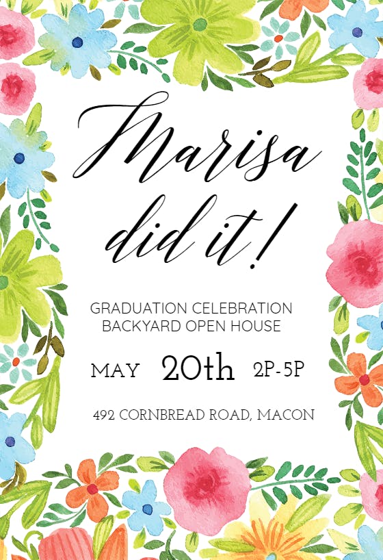 Kudos Graduation Party Invitation Template (Free) Greetings Island